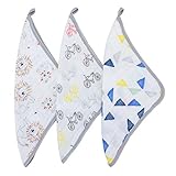 [ エイデンアンドアネイ ] Aden+Anais ウォッシュクロス 3枚セット タオル ハンカチ ループ付き リーダーオブザパック（3055） Washcloth set leader of the