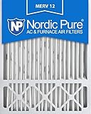 Nordic Pure 20 x 25 x 5 Honeywell交換AC炉エアフィルター、MERV 12 (ボックスof 2 ) 2 Pack