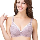 [シューズラック]　ブラジャー　マタニティ　ボタン式で前開き　フロントオープン　授乳便利　哺乳用　ママ　マザーズ　下着　インナー　産後　産前準備　妊婦　コットン　綿　脇肉補正　大きいサイズ　ドット柄　
