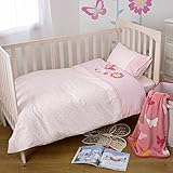 Suncrest Beyond the Meadow Toddler/Cotbed Duvet Cover and Pillowcase (150 x 120cm, Pink) by Suncrest