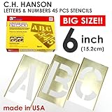 【C.H.HANSON】真鍮製ステンシルプレート 45ピースセット（英数字セット） 6インチ