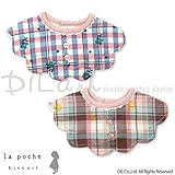 (ラポシェビスキュイ) La poche biscuit 初夏'16/マドラスチェック柄まあるいスタイ（よだれかけ） F(70～80cm) チャコール