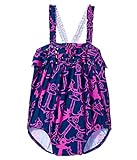 [ハットレイ] Hatley Kids ガールズ Anchors Ruffle One-Piece Swimsuit (Infant) 水着 Purple 18-24 Months [並行輸入品]