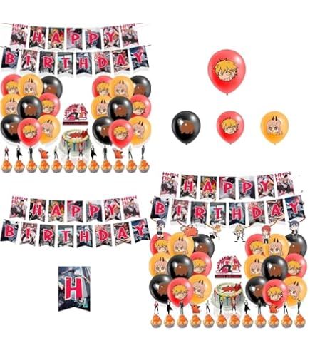 Amazon.co.jp: チェンソーマン 誕生日 飾り付け パーティー セット
