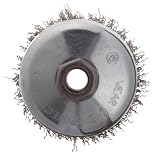 Weiler Vortex Pro Wire Cup Brush, Threaded Hole, Carbon Steel, Crimped Wire, 3 Diameter, 0.014 Wire 