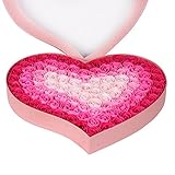 HYSUNG　石鹸　花　バラとポプリ　100個セット　ハート型　手作り　洗う　手　お風呂　香り　キレイ　フラワー　ソープ　ギフト 誕生日　結婚お祝い　バレンタインデー　ロマンチック　贈り物 (ピンク)