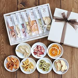 Amazon 山下屋荘介 ドライフルーツ 7種のギフトセット 砂糖不使用 無添加 いちご キウイ りんご 梨 メロン パイン オレンジ ギフト プチギフト 贈り物 お菓子 山下屋荘介 食品 飲料 お酒