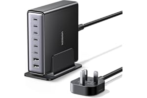 UGREEN 200W USB C Charger, 8 Ports Charging Station, Nexode Laptop GaN Charger, Fast Charger Block for MacBook Pro, iPad Pro, iPhone 17 Pro Max, Galaxy S25 Ultra PPS45W, Steam Deck, Dell XPS