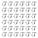 ファイニエ イヤリング パーツ シルバー 40個 ネジバネ式 4mm 台座 丸皿 カン付き アクセサリー 金具 ハンドメイド AP2155