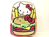 Hello Kitty Little Girls Burger and Fries 16 Inch Backpack with Lunch Kit, Various, One Size [並行輸入品]