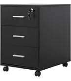 オフィスワゴン幅40 鍵付き 完成品 3段 キャスター付き ブラック オフィスコム 法人様限定 3段 脇机 サイドデスク デスクワゴン