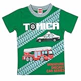 トミカ 半袖Tシャツ 子供 パトカー 消防車 ミキサー車 はたらくくるま TOMICA コスパ fo-ht05 110 グリーン