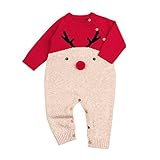 (プタス)Putars ベビー服 子供服 ロンパース ニット セーター 男の子 女の子 トナカイ柄 クリスマス 冬服 防寒 可愛い 秋 冬 新生児 歩行服 出産お祝い 記念日 プレゼント 0-24ヶ月
