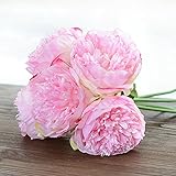 TOPmountain 人工プラスチック 牡丹シルク フラワーウェディング ブーケオフィスデコレーションホーム 装飾偽装飾