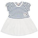 2016年 夏物 UZUCHAT ウズチャット 天竺 ボーダープリント ドッキング 半袖ワンピース UZULAND ウズランド ブルー◇90cm