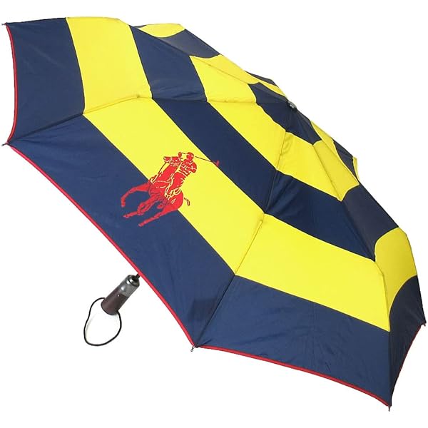 POLO　ポロラルフローレン　ストライプ　ポニー　ロゴ　折りたたみ　傘　晴雨兼用 POLO RALPH LAUREN 晴雨兼用折りたたみ日傘 ポロポニー ワン