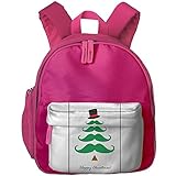 7yuyu-zhe Baby Boys Girls面白い口ひげツリーHappyクリスマスToddler PreschoolバックパックChildrenバックパックバッグ
