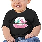 鳥 キス デート カップル子供服 ベビーTシャツ 半袖 男の子 女の子 クルーネック カジュアル