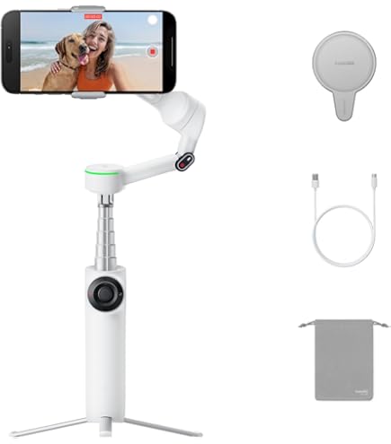 Amazon | Insta360 Flow 2 Pro 通常版 ホワイト - 折りたたみ式