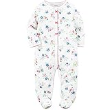カーターズ ロンパース carter's 女の子用白xブルーとピンク花柄足つきカバーオール (9months(67-72cm)) [並行輸入品]