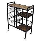 収納ワゴン キッチンワゴン ダイニング キャスター付き 食卓 ブルックリンスタイル