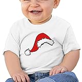 クール ボーイとガール サンタクロース 帽子 デザイン Ｔシャツ 100%棉 White Size 24 Months