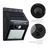 Solar Garden Lights 16 LED's Motion-Sensor - Solar Wall Light Solar Path Light 2-Mode Bright and Dim