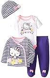 Hello Kitty Baby Girls' 4 Piece Set Multi 3 Months [並行輸入品]