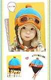 【★送料無料★】【★20%OFF セール！★】ニット帽子 耳あて パイロット 保護 子供 おしゃれ 衣類 安心 ニット帽子 耳あて パイロット 転倒 保護 帽子 安全 もこもこ ヘルメット 飛行機 可