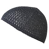 [カジュアルボックス] 日本製 リネン 無縫製 イスラムワッチ [ Mサイズ/ブラック ] ストレッチ ビーニー ニット帽