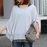 DORACO 重ね着風 授乳ケープ 360度安心のポンチョ型ナーシングケープ （ドット×グレ）