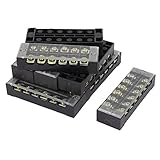 uxcell　ネジ端子バリアブロック　600V　25A　2行　6ポジション　TB2506　10個入り