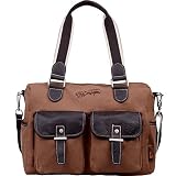 DGY マザーバッグ 帆布 ハンドバッグ 買い物 ショルダー 3WAY 斜めかけ おしゃれ キャンバス G41703 Brown