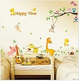 Judek Nursery Cartoon Forest Wall Art Stickers and Decorations Posters Decor for Kids Playroom and f