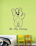 Be My Honey Teddy Bearデカールビニールの壁アートステッカーLove Quoteデコレーション、ホーム家庭用品子供用女の子ルーム寝室子供部屋装飾tbr10