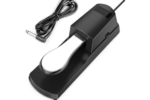 Begally Universal Sustain Pedal with Polarity Switch for Keyboards, Digital Piano, MIDI and Synthesizer
