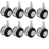 uxcell キャスター車輪　デュアルホイールキャスター　10mm x 15mm　椅子　8個入り