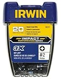 Irwin Tools 1837377 ImpactパフォーマンスシリーズPhillips挿入ビット# 2 ( 20パック) by Irwin Tools