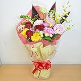 〔エルフルール〕店長おまかせお花の種類色々 サービス花束 カラー：ミックス　誕生日 クリスマス 記念日 プレゼント ギフト 退職祝い 出産祝い