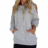 パーカー レディース トップス Glennoky プルオーバー アウトドア 肩出し ブラウス スウェットパーカー ロング丈 トレーナー ドローストリング フーデッド ゆったり レディースパーカー スウ