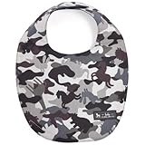 赤ちゃんにやさしい安心スタイ・ビブ・よだれかけ（丸型・日本製）　コットン100％　吸水　吸湿　お出かけ　スタイ　丸型タイプ　どうぶつたちのかくれんぼ（グレー）　B0103800　日本製