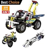 Maxxarce ブロックおもちゃ 積み木 STEM 3 in 1 DIY 車 組み立て おもちゃ 建物セット  立体パズル 想像力創造力を育てる 教育 学習 モデルDIY おもちゃ 男の子と女の子の