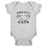 PopスレッドThis Guy Loves Cats幼児ボディスーツ カラー: グレー