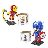 Gooband ® LOZアベンジャーズセットPack of 2 Iron Man Captain America Nanoblock教育玩具620pcs