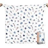 Weegoamigo - Baby Muslin Swaddle Blanket - Weegozoids Blue by Weegoamigo [並行輸入品]