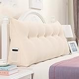 ベッドクッションソファベッドLarge Filled三角形ウェッジクッションベッド背もたれPositioningサポート枕Reading枕オフィス腰椎パッド 150 * 50 * 22cm 24969