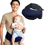 LUCINA 赤ちゃんもお母さんも楽できる 抱っこ紐 ウエストポーチ型 (ネイビー)