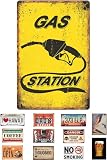 レトリカン ブリキ看板 全120種類 アメリカン 雑貨 ナンバー プレート レトロ ガレージ 車 バイク アンティーク インテリア 昭和 ヴィンテージ (ガレージ(各1枚), NO.18)