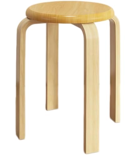 Amazon.co.jp: スタッキングチェア 丸椅子 ウッドスツール 直径29.5*高