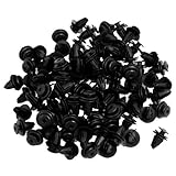 100個車のドアトリムフェンダー6ミリメートル穴プラスチックリベットファスナーブラック